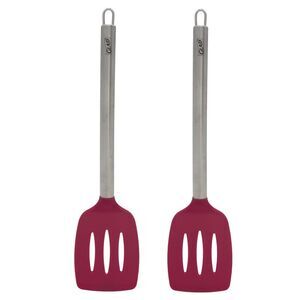 Glad Nylon Slotted Turner Kitchen Tool with Stainless Steel Handle, 2 Pack